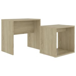 vidaXL Set stolića za kavu boja hrasta 48x30x45 cm konstruirano drvo