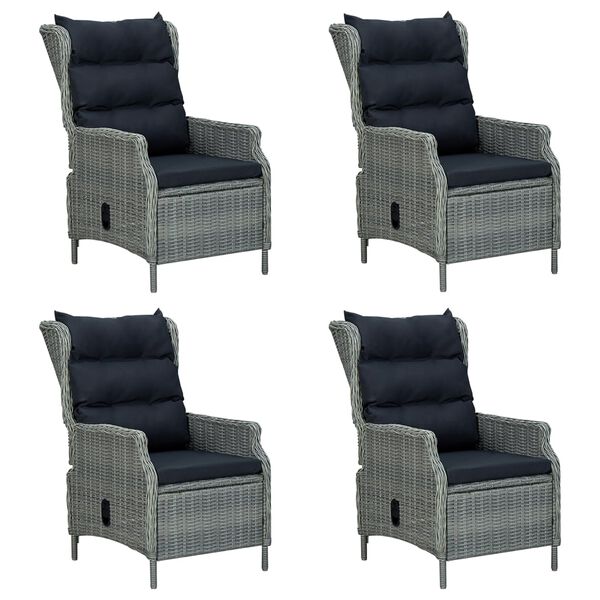 vidaXL 5-dijelni vrtni blagovaonski set svjetlosivi