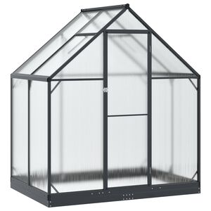 vidaXL Vrtni staklenik 185 x 123 x 207 cm Aluminij i pocinčani čelik