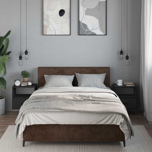 vidaXL Zidni noćni ormarići 2 kom crni 40x31x39,5 cm