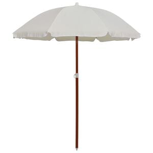 vidaXL Vrtni suncobran s čeličnim stupom 180 cm boja pijeska