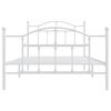 vidaXL Metalni okvir kreveta uzglavlje i podnožje bijeli 100x200 cm