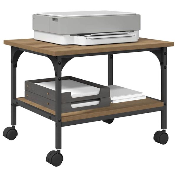 vidaXL Držač za printer Umjetnički hrast 50 x 40 x 38 cm