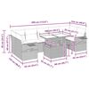 vidaXL 8-dijelni set vrtnih sofa od poliratana s jastucima sivi bagrem