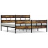 vidaXL Metalni okvir kreveta bez madraca boja hrasta 180x200 cm