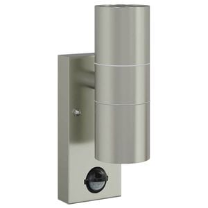 vidaXL Vanjska zidna lampa Srebrno 7 x 10 x 22 cm