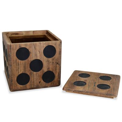 vidaXL Kutija za pohranu od drva mindi 40 x 40 x 40 cm dizajn kocke