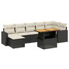 vidaXL 8-dijelni set vrtnih sofa od poliratana s jastucima crni
