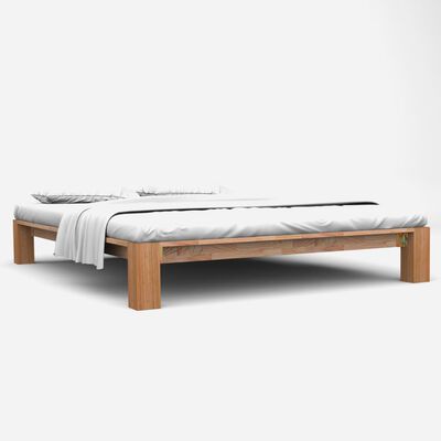vidaXL Okvir za krevet od masivne hrastovine 160 x 200 cm