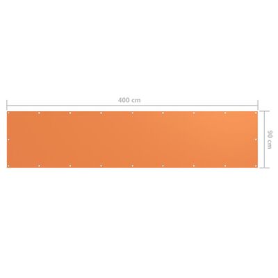 vidaXL Balkonski zastor narančasti 90 x 400 cm od tkanine Oxford