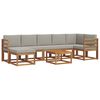 vidaXL Set vanjskih sofa s jastukom 8 pcs Prirodna i svijetlo siva