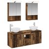 vidaXL Set ormarića za kupaonicu 5 pcs Staro drvo 50 x 14,5 x 70 cm