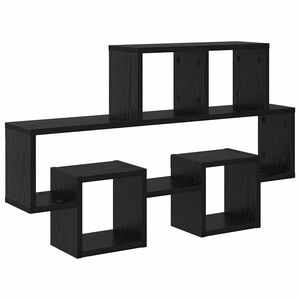 vidaXL Polica na zidu Crni hrast 82 x 15 x 51 cm Konstruirano drvo