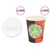 vidaXL papirnate &scaron;alice za kavu s poklopcem 1000 kom 8 oz 240 ml