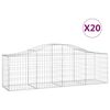 vidaXL Lučne gabionske ko&scaron;are 20 kom 200x50x60/80 cm pocinčano željezo