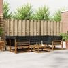 vidaXL Set vanjskih sofa s jastukom 7 pcs Prirodna i crna