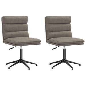 vidaXL Blagovaonske stolice od umjetne kože 2 kom sive