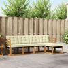 vidaXL Set vanjskih sofa s jastukom 5 pcs Prirodna i krem