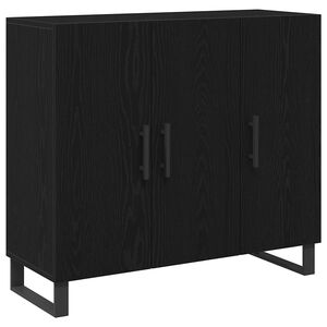 vidaXL Kreveta Crni hrast 90 x 34 x 80 cm Konstruirano drvo