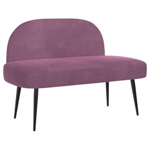 vidaXL Oblikovana klupa s naslonjačem Ljubičasta 110 x 60 x 76 cm
