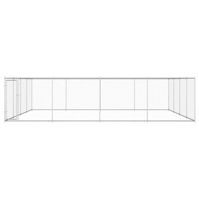 vidaXL Vanjski kavez za pse od pocinčanog čelika 760 x 760 x 185 cm