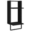 vidaXL 4-dijelni set zidnih polica s prečkama crni konstruirano drvo