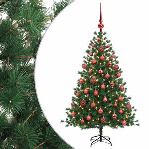 vidaXL Umjetno božićno drvce s kuglicom 150 cm 150 LED lampica