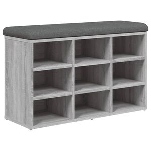 vidaXL Klupa za cipele siva boja hrasta 82x32x50 cm konstruirano drvo