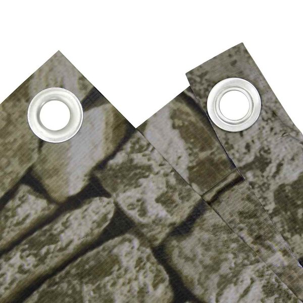 vidaXL Balkonski zaslon za privatnost s izgledom kamena 400x90 cm PVC