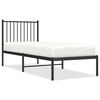 vidaXL Metalni okvir za krevet s uzglavljem crni 80x200 cm