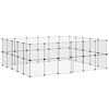 vidaXL Kavez za ljubimce s 44 panela i vratima crni 210 x 175 x 70 cm čelični