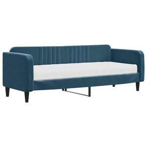 vidaXL Dnevni krevet s madracem plavi 80 x 200 cm bar&scaron;unasti