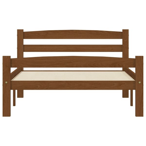 vidaXL Okvir za krevet od masivne borovine smeđa boja meda 90 x 200 cm