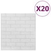 vidaXL 3D zidne tapete s uzorkom cigli samoljepljive 20 kom bijele