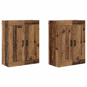 vidaXL Kabinetski zidni 2 kom. Staro drvo 69,5 x 34 x 90 cm