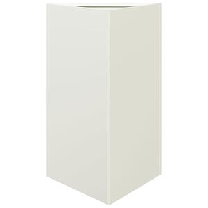vidaXL Vrtna sadilica bijela trokutasta 50x43x75 cm čelična