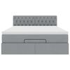 vidaXL Okvir kreveta s madraca svijetlosivi 140x200cm tkanine