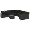 vidaXL Patio Sofa Set 10-sjedala Black