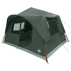 vidaXL Instant &scaron;ator s krovom Maslinasto zelena 365 x 380 x 200 cm