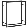 vidaXL Stalak za drva za ogrjev mat crni 80x28x86 cm čelični