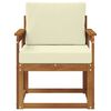 vidaXL Vanjski kauč Čvrsto drvo akacije i poliester Prirodna