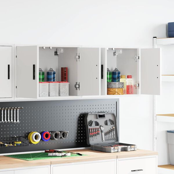 vidaXL Garažni zidni ormarići 2 kom bijeli od konstruiranog drva