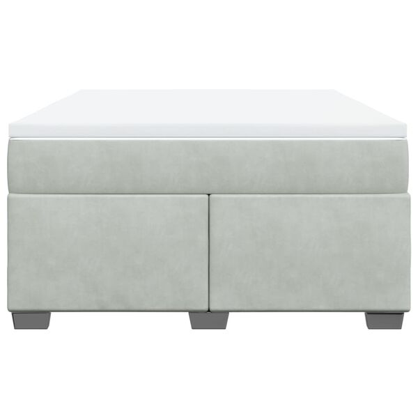 vidaXL Krevet s oprugama i madracem svjetlosivi 160x200 cm bar&scaron;unasti