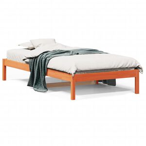 vidaXL Dnevni krevet bez madraca vo&scaron;tano smeđi 90 x 200 cm od borovine