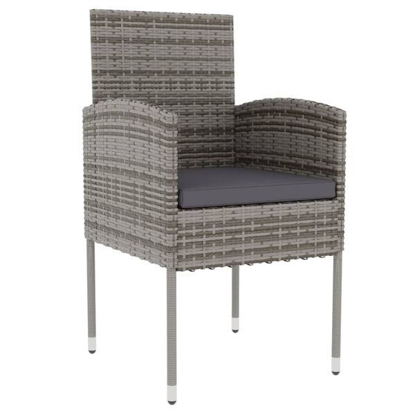 vidaXL 3-dijelni vrtni blagovaonski set od poliratana antracit