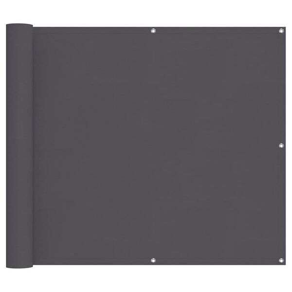 vidaXL Balkonski zaslon antracit 90x1000 cm 100 % poliester Oxford