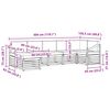 vidaXL Setovi sofa 7 pcs Prirodna i krem Čvrsto drvo akacije