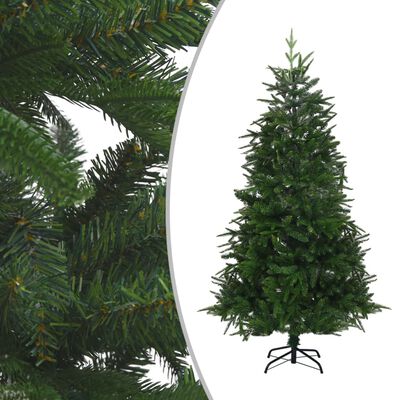 vidaXL Umjetno božićno drvce LED sa setom kuglica zeleno 210 cm PVC/PE