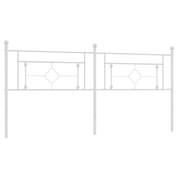 vidaXL Metalno uzglavlje bijelo 193 cm