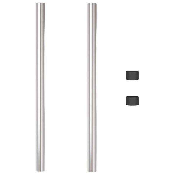 vidaXL Ograde 2 pcs Srebrno 50 cm Čelik s praškastim premazom